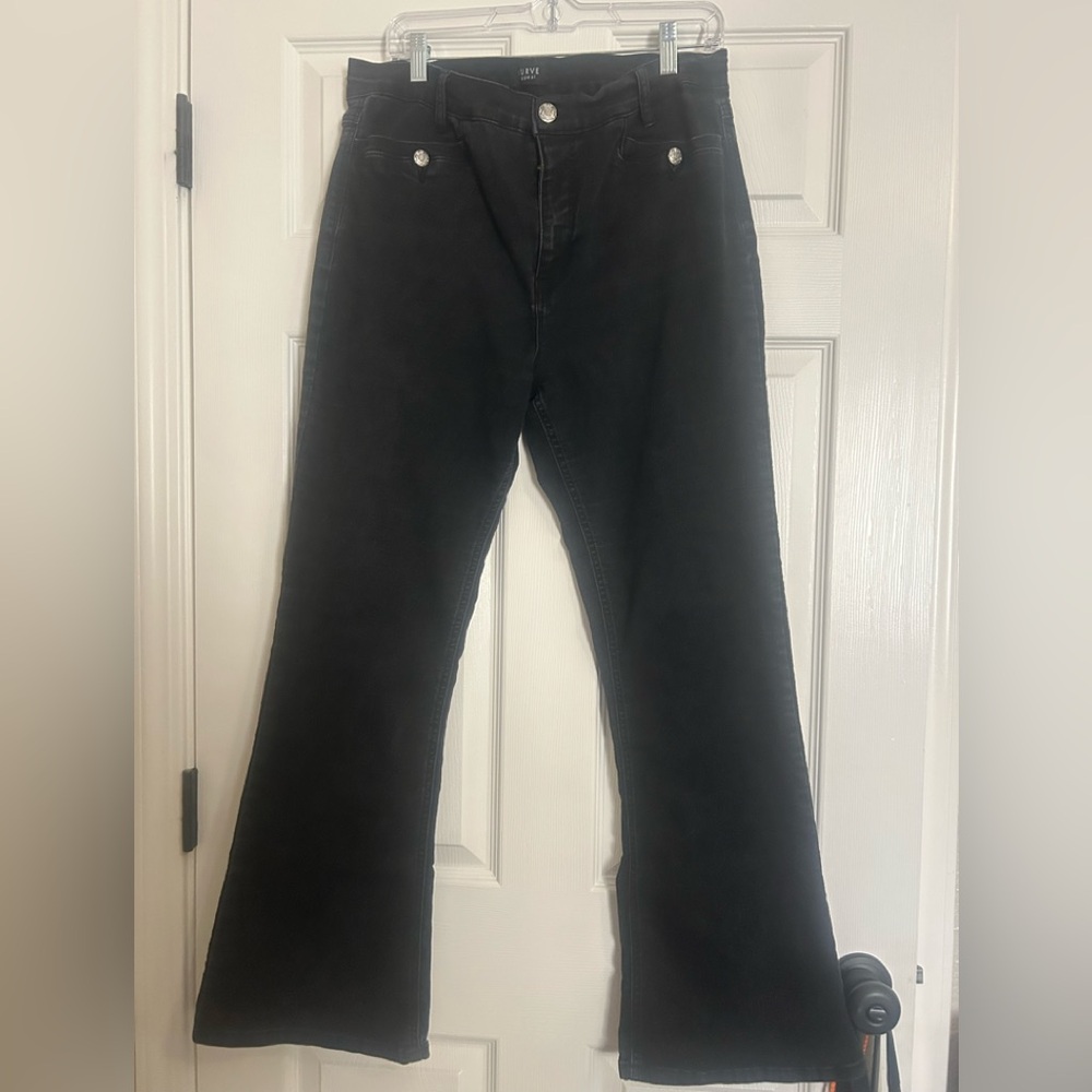 Black flare jeans